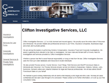Tablet Screenshot of cliftoninvestigativeservices.com